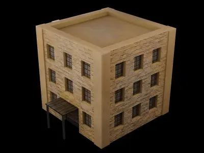 Desert Building 1 Low-poly 3D model