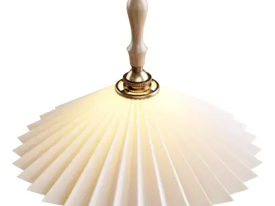 Vintage Pleated Pendant Lampshade Chandelier 3D model