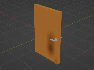 Room door Free 3D model