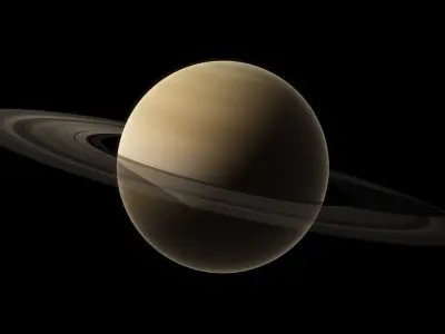 Saturn rings of 3D model