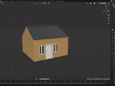 Simple Procedural House 3D model