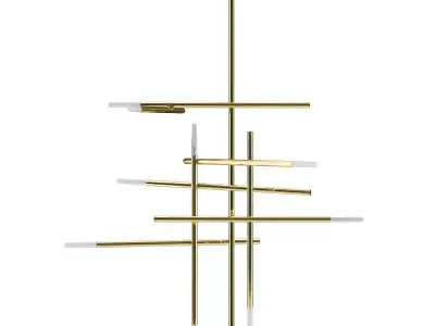 Golden Ceiling Lamp 3D model purchase