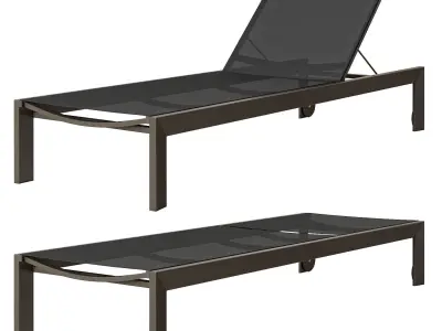 Globewest Pier Straight sunbed 3D model