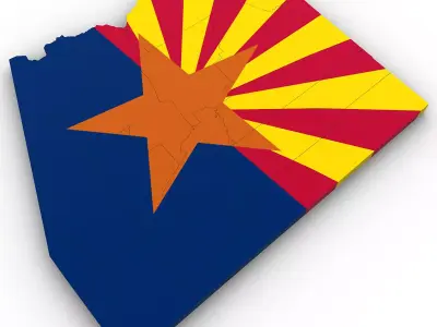 Arizona Political Map 3D model