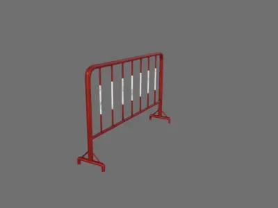 Fence model 04 Low-poly 3D model