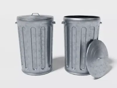 Street trash can Low-poly 3D model buy