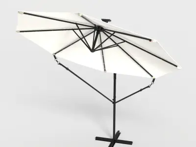 GARDEN UMBRELLA Low-poly 3D model