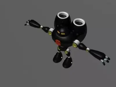 robot with two arms in air 3D model