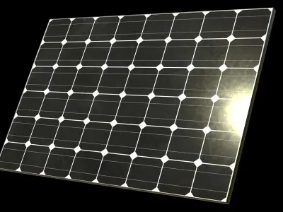Solarpanel PBR 4k 3D model