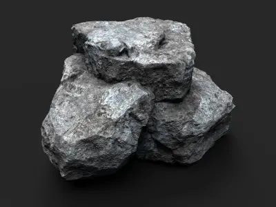 Rock 16-8 Low-poly 3D model