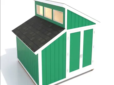 Shed-02 shed plans 3D model