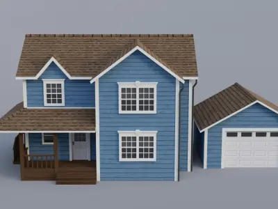Low Poly house 6 Low-poly 3D model