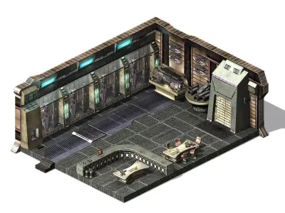 Future city - arsenal interior 3D model