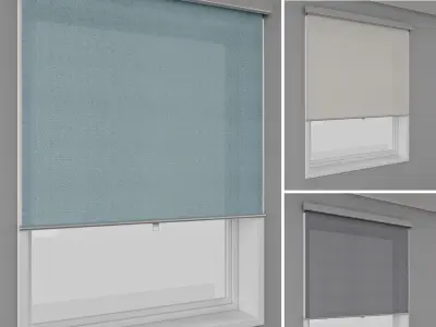 Roller Blinds- TRETUR And Window 3D model