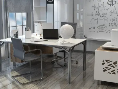  Sci-Fi Meeting Room White 