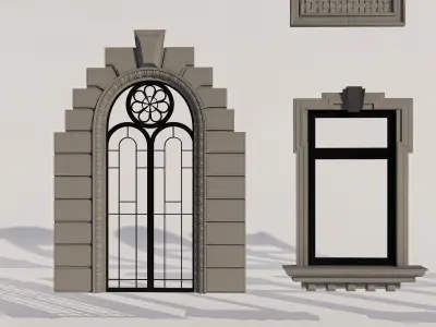 Windows Collection 3D model Low-poly 3D model