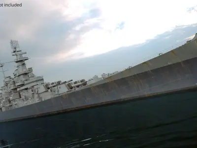  USS Iowa Battleship 1940s Used Rigged 