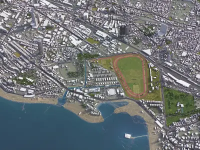 Mumbai - 3D City Model Low-poly 3D model