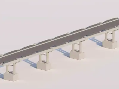 Bridge Construction 3D Model - Detailed Look into Infrastructure 3D model purchase