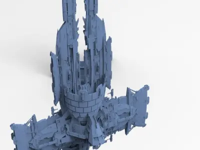 Halo Forerunner Inspired Energy Pilon Generators Big 3D model