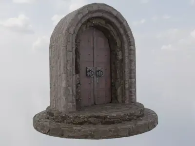 Old Door Low-poly 3D model
