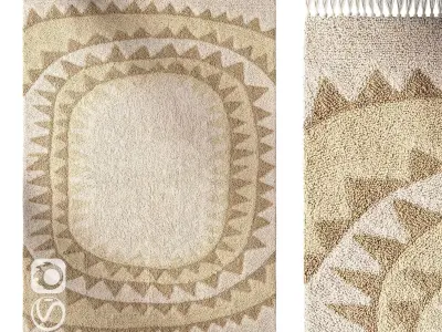 Sun Tufted Rug 3D model