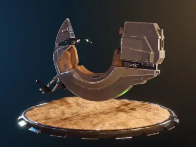 Darth Maul Sith Speeder Low-poly 3D model