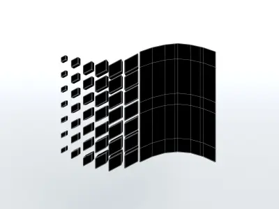 Windows 95 Logo v1 009 Free low-poly 3D model