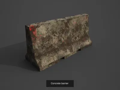 Concrete barriers  3D Model Pack