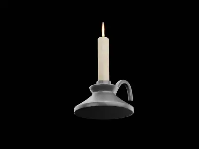 Glittering Grace Candle Low-poly 3D model