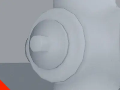 Hydrant LowPoly orange fire Low-poly 3D model