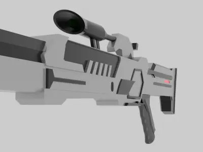 SCI FI SHOTGUN Low-poly 3D model