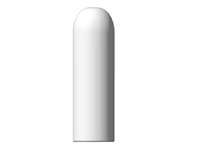 Concrete Bollard D250 H800 Smooth Urban Street Barrier 3D model