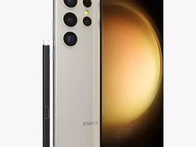 Samsung Galaxy S23 Ultra Cream 3D model