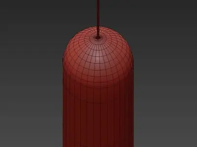 CASCADIA modern pendant light - gold 3D model