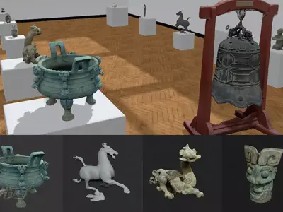 China Ancient Museum 3D Model 3D model