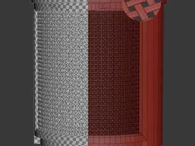 Wooden side table  3D model