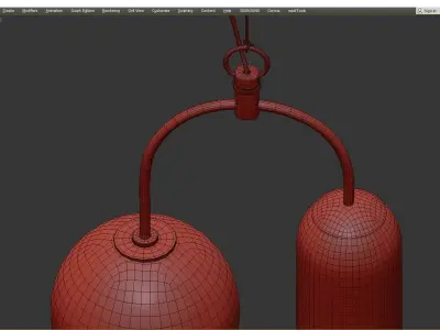 Merino Chandelier Low-poly 3D model