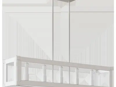 Kovacs 5 Light Linear Chandelier  3D model