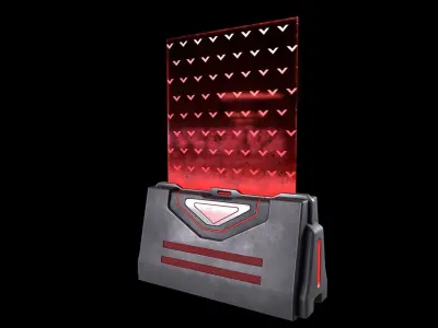 Sci-Fi Barrier V1 - 001 Low-poly 3D model