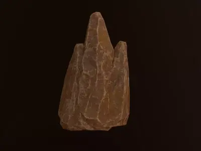 Desert Low Poly Rock Low-poly 3D model