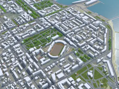 Novorossiysk Russia Low-poly 3D model