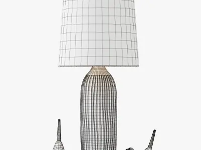 Mid Century Table Lamp Bullet 3D model