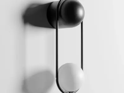 Matthew McCormick Mila Sconce wall light Low-poly 3D model