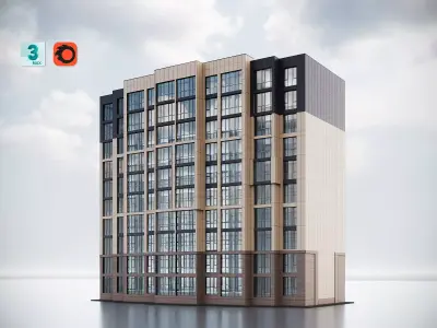Modern Residential Building 009 3D model