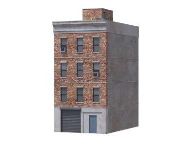 Apartment Building 5 Low-poly 3D model