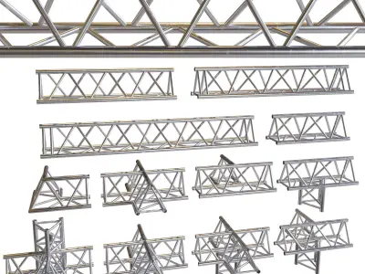 Truss square prefabricated 3D model