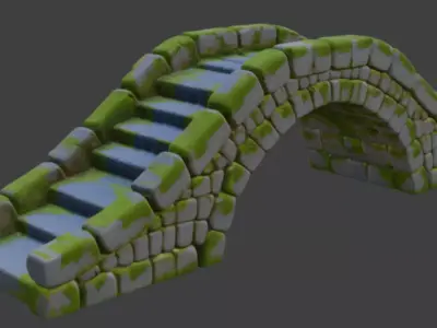 Forest Bridge 3d Model 3D model