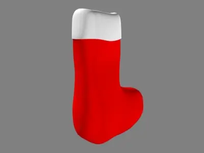 Christmas Sock Free low-poly 3D model