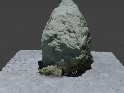 Green Rock Tenerife Low-poly 3D model